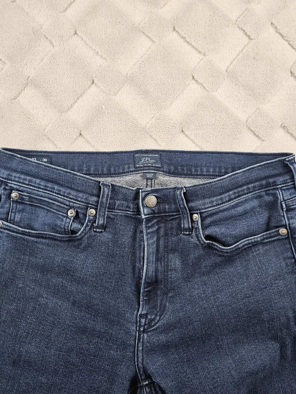 J.Crew 484 Slim Fit Jean Mens 33x30 Dark Wash Stretch Denim